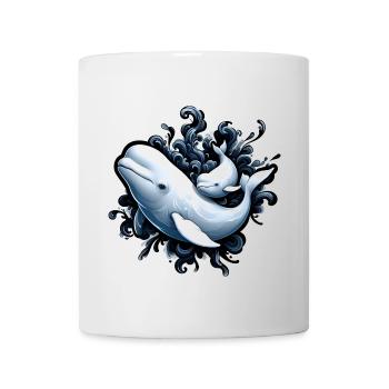Belugawal in Welle - Tasse - Weiß - Vorne