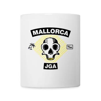 Mallorca – JGA unter Palmen - Tasse - Weiß - Vorne