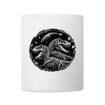 Black and white dinosaur skeletons for dinosaur fans - Mug - white - Front
