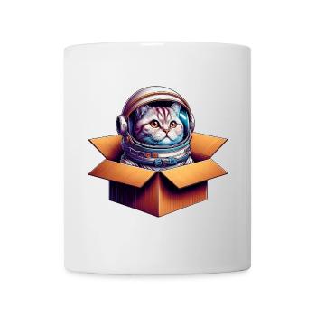 Katze Astronaut - Tasse - Weiß - Vorne