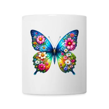 Butterfly Flower Flowers - Mug - white - Front