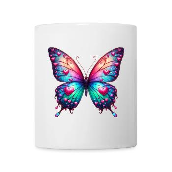 Schmetterling Herz Herzen Herzen Herz - Tasse - Weiß - Vorne