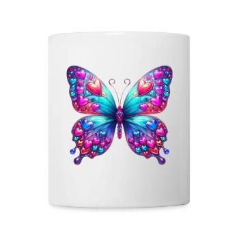 Schmetterling Herz Herzen Herzen Herz - Tasse - Weiß - Vorne