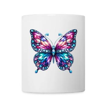 Butterfly, Diamond, Diamonds, Crystals, Crystal - Mug - white - Front