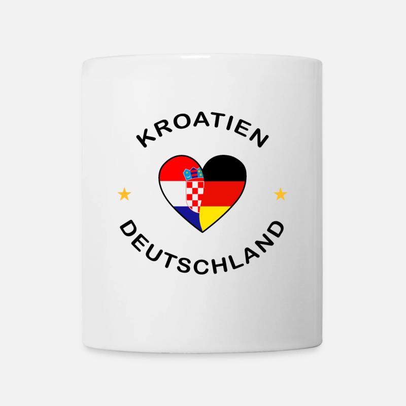 Croatia and Germany Heart - Mug - white