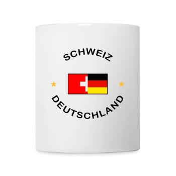 Drapeau de la Suisse et de l’Allemagne - Mug blanc - blanc - Devant