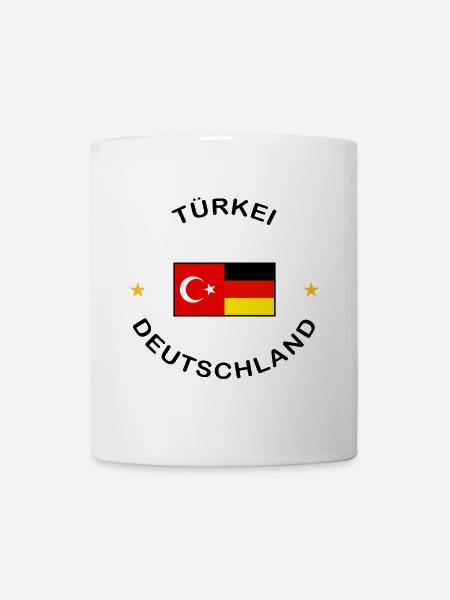 Türkei und Deutschland Flagge - Tasse - Weiß