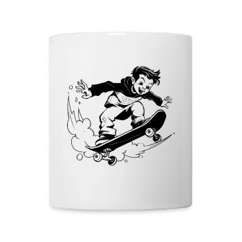 Cartoon Skateboarding Junge - Tasse - Weiß - Vorne