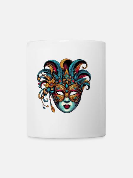 Masque du Carnaval de Venise - Mug blanc - blanc