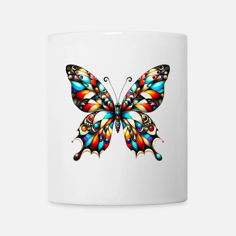 Schmetterling - Tasse - Weiß