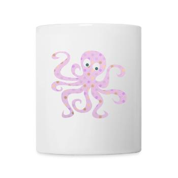 Octopus Dots Pink Dots Nursery Squid - Mug - white - Front