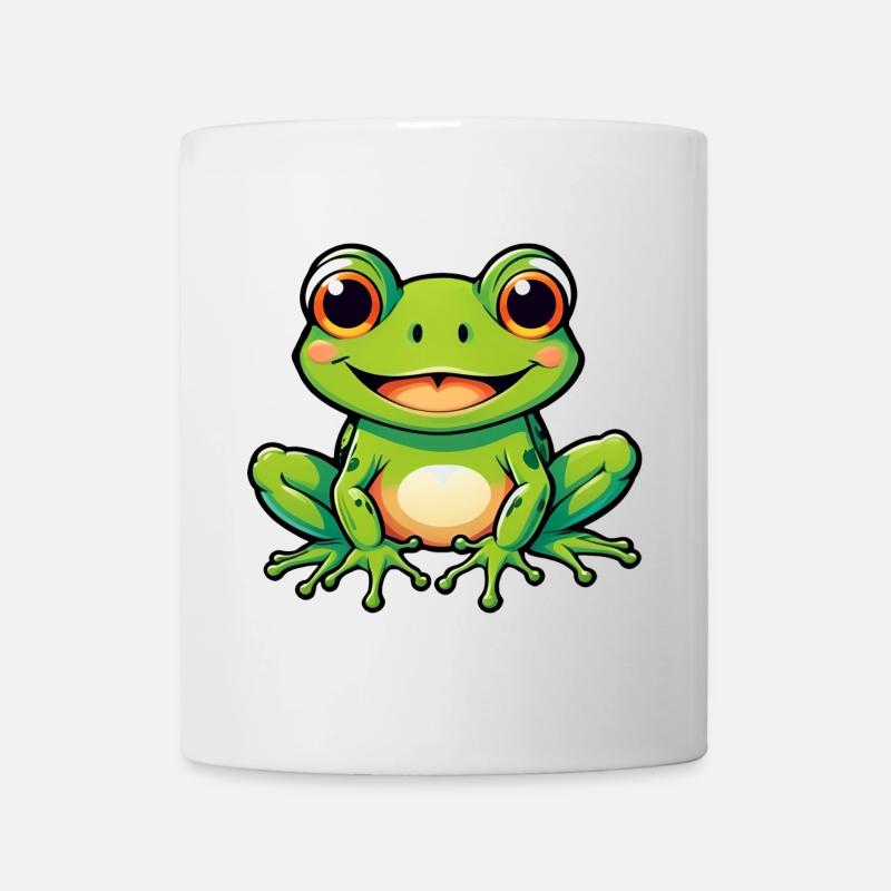 Mignon Enfants Dessin Animé Grenouille - Mug blanc - blanc
