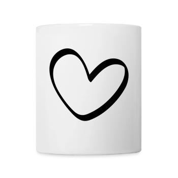 Das ungleiche Herz Outline - Tasse - Weiß - Vorne