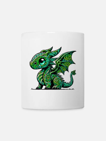 Drache - Tasse - Weiß