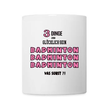 Badminton Badmintonerin Spielerin Badmintonspiel - Tasse - Weiß - Vorne