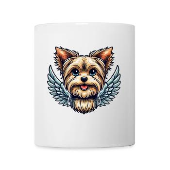 Süßer Yorkshire Terrier Engel mit Flügeln - Tasse - Weiß - Vorne