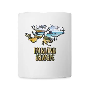 Carte à l’aquarelle Îles Malouines - Mug blanc - blanc - Devant