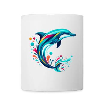 Delfin - Tasse - Weiß - Vorne