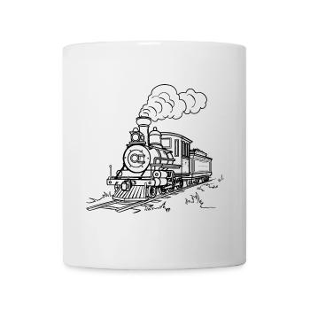 Dessin ferroviaire - Mug blanc - blanc - Devant