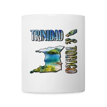 Aquarell Landkarte Trinidad und Tobago - Tasse - Weiß - Vorne