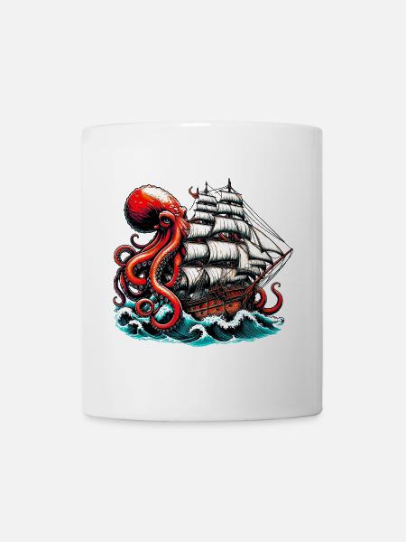 Krake - Tasse - Weiß