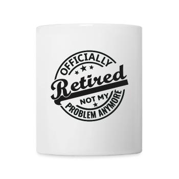 Officiellement retraité Ce n’est plus mon problème (noir) - Mug blanc - blanc - Devant