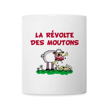La révolte des moutons - Mug blanc - blanc - Devant