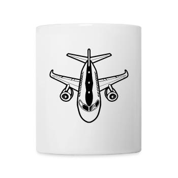 Flugzeug Skizze - Tasse - Weiß - Vorne