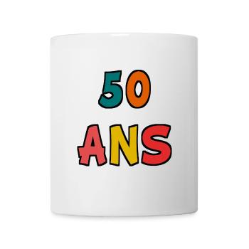 50. 50 YEARS. 50th ANNIVERSARY. 50 YEARS ANNIVERSARY. - Mug - white - Front