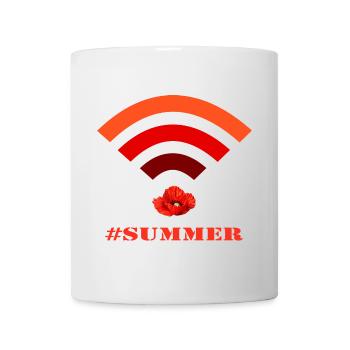wifi poppy hashtag summer - Mug - white - Front