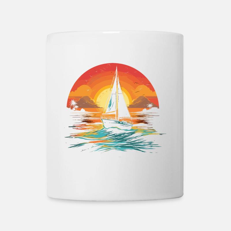 Segeln Illustration - Tasse - Weiß
