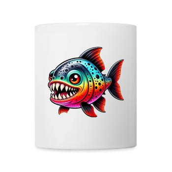 Piranha - Tasse - Weiß - Vorne