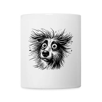 Hund Comic erstaunt, erschreckt - Tasse - Weiß - Vorne