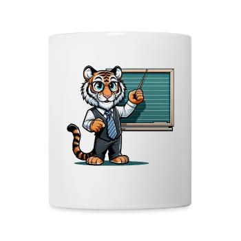 Cute Tiger Teacher - Mug - white - Front