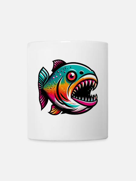 Piranha - Tasse - Weiß