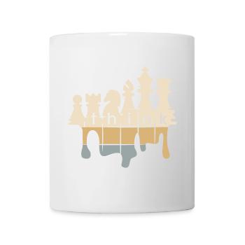 Schach retro Graffiti think Schachfiguren Symbol - Tasse - Weiß - Vorne