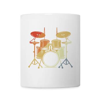 Drum Set Vintage Look - Mug - white - Front