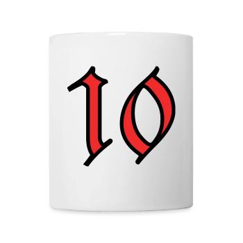 10. 10 YEARS. 10th ANNIVERSARY. 10 YEAR ANNIVERSARY. - Mug - white - Front