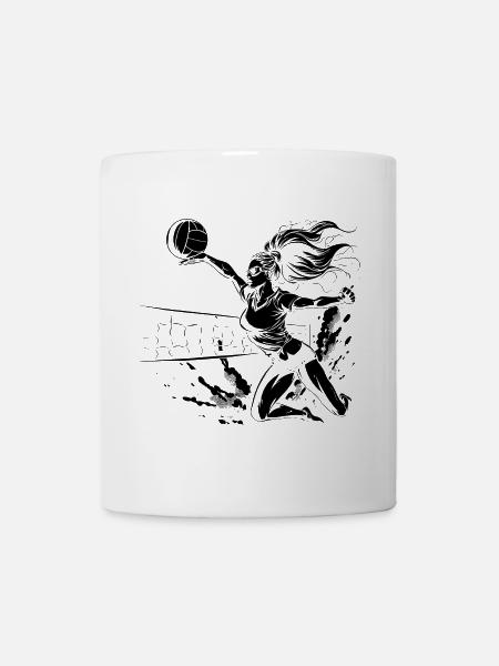 Joueur de volley-ball - Mug blanc - blanc