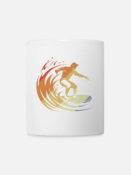 Retro Surfer - Tasse - Weiß