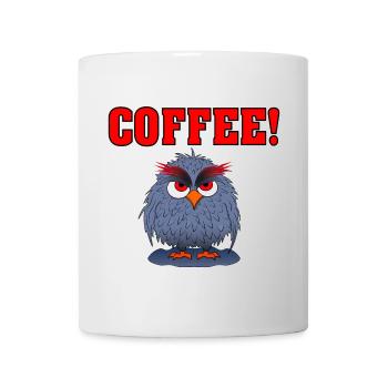 Owl COFFEE RED - Mug - white - Front