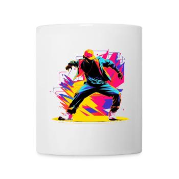 90er Farben Breakdancer - Tasse - Weiß - Vorne