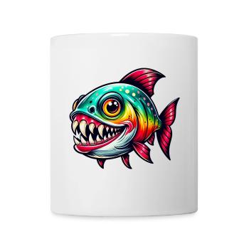 Piranha - Tasse - Weiß - Vorne