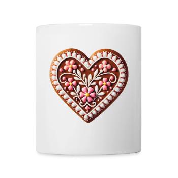 Gingerbread Heart: Sweet Tradition and Love Combined - Mug - white - Front