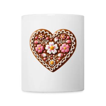 Gingerbread Heart: Sweet Tradition and Love Combined - Mug - white - Front