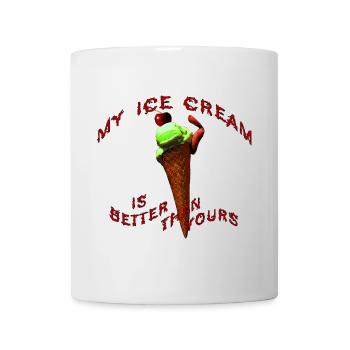 Eiscreme - Tasse - Weiß - Vorne