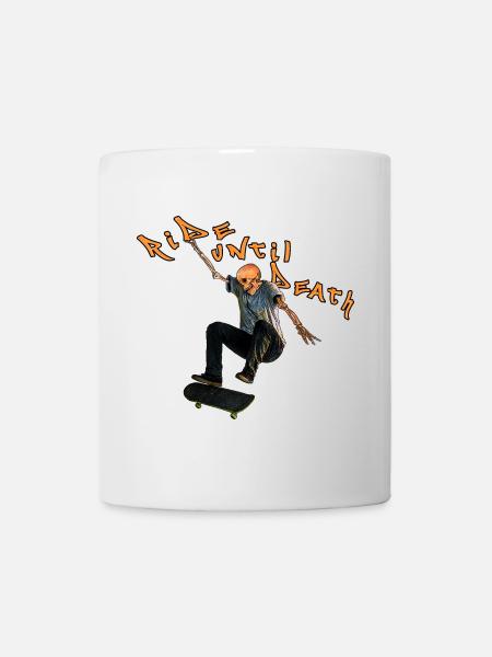 Skater bis zum Tod - Tasse - Weiß