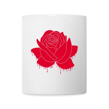Graffiti einer roten Rose - Tasse - Weiß - Vorne