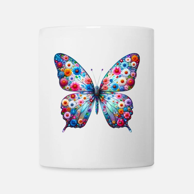 Papillon - Mug blanc - blanc