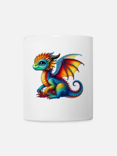 Drache - Tasse - Weiß